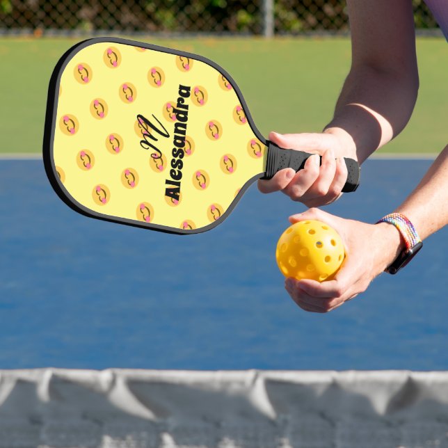 Raquette de Pickleball visage souriant heureux (Insitu)