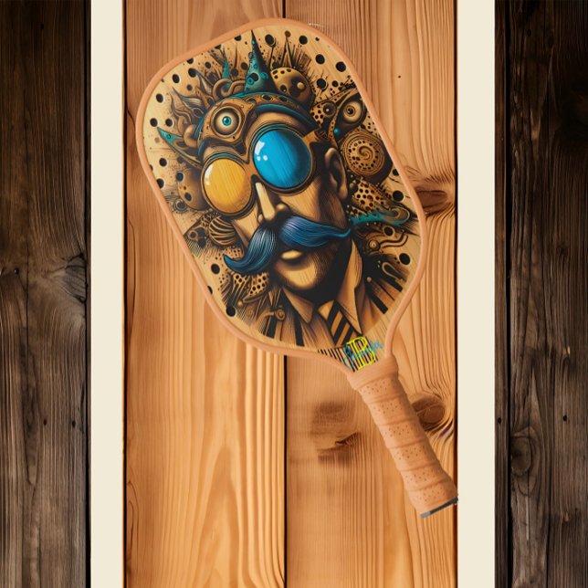 Raquette De Pickleball Visionnaire Steampunk sur Pickleball Paddle (Créateur téléchargé)