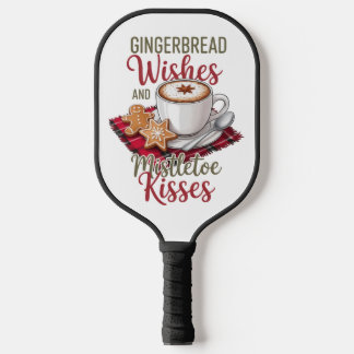 Raquette De Pickleball Vœux de pain d'épices et baisers de gui - Fêtes