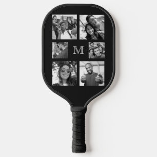 Raquette De Pickleball VOS PHOTOS tour B & W monogramme personnalisé