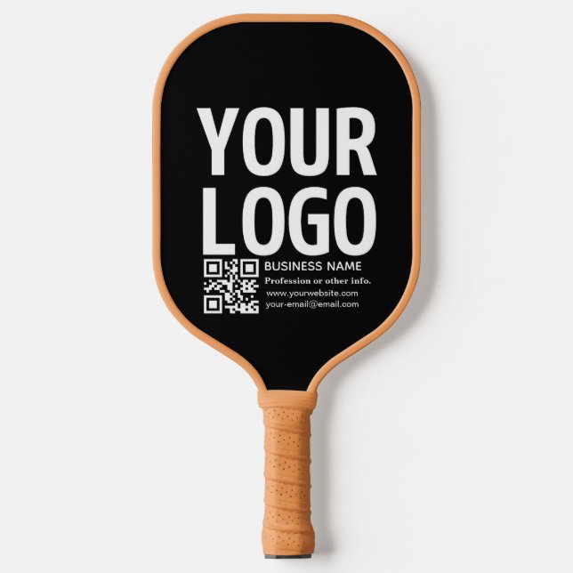 Raquette De Pickleball Votre logo avec code QR et texte modifiables  (Recto)