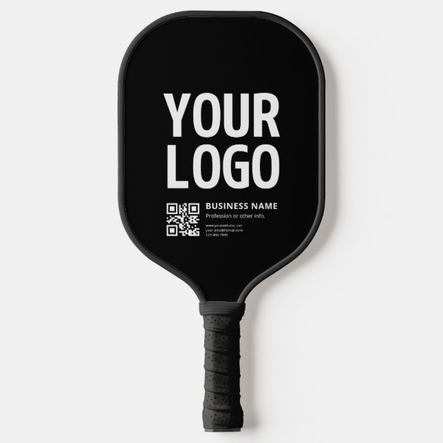 Raquette De Pickleball Votre logo avec QR code et texte modifiables (Recto)