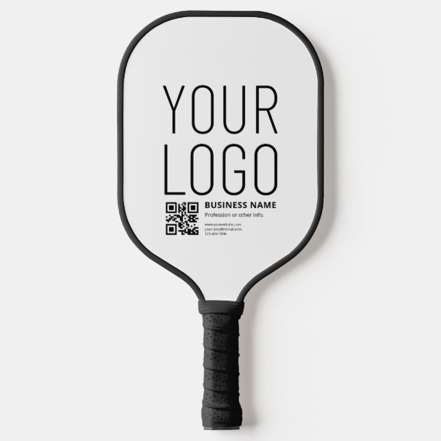 Raquette De Pickleball Votre logo avec QR code et texte modifiables (Recto)