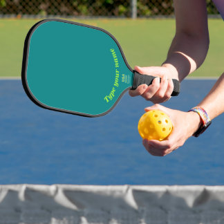 Raquette De Pickleball Votre nom sur Paddle Turquoise Pickleball Vert