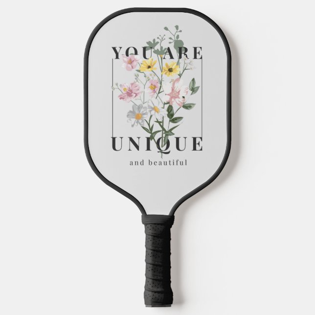 Raquette De Pickleball Vous êtes un Slogan floral unique (Recto)