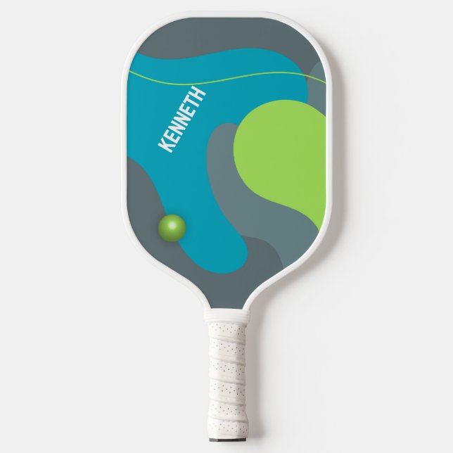 Raquette De Pickleball Waves Retro Nom personnalisé Pickleball Paddle (Recto)