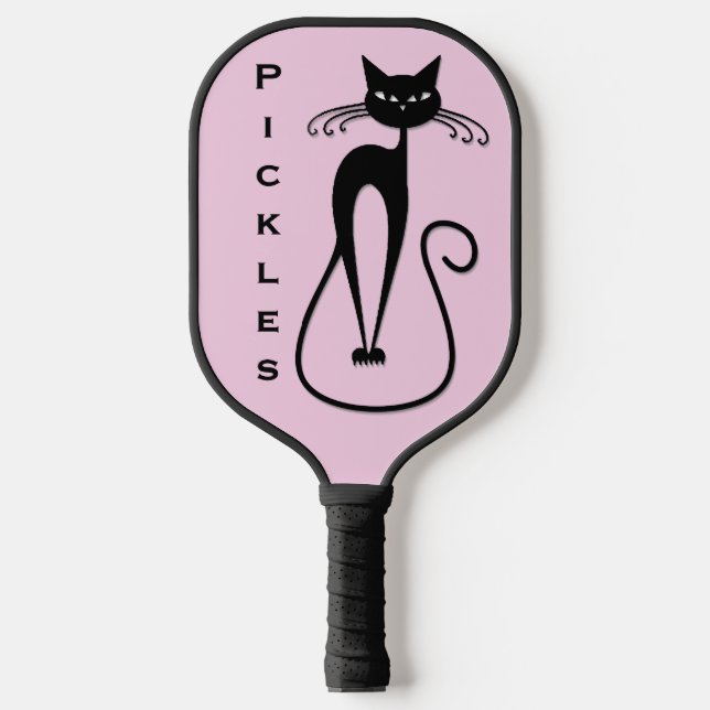 Raquette De Pickleball Whimsky Skinny Chat noir rose personnel (Recto)