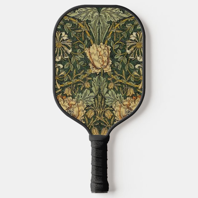 Raquette De Pickleball William Morris Honeysuckle Vert Floral (Recto)