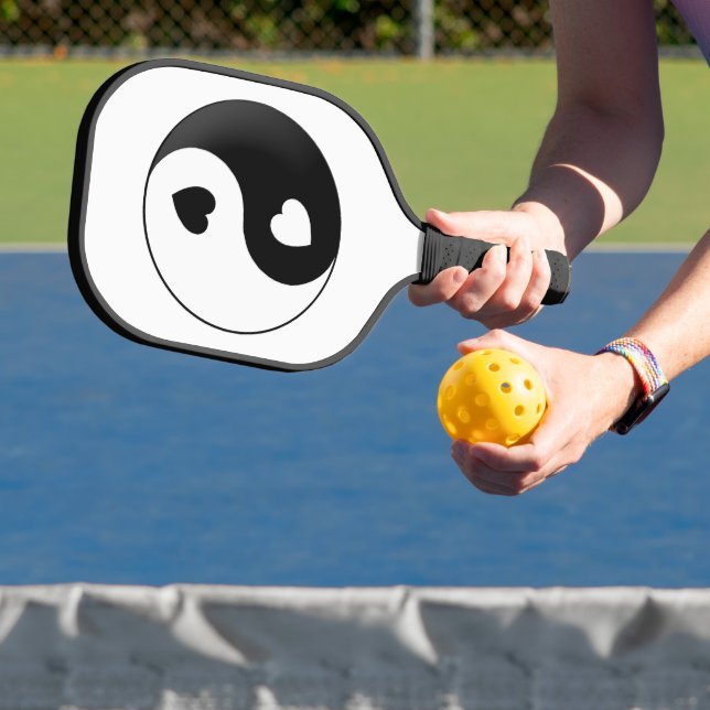 Raquette De Pickleball Yin Yang Amour Et Coeurs (Insitu)