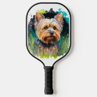 Raquette De Pickleball Yorkshire Terrier Aquarelle