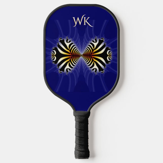 Raquette De Pickleball Zebra Fish Kiss Monogrammé (Recto)