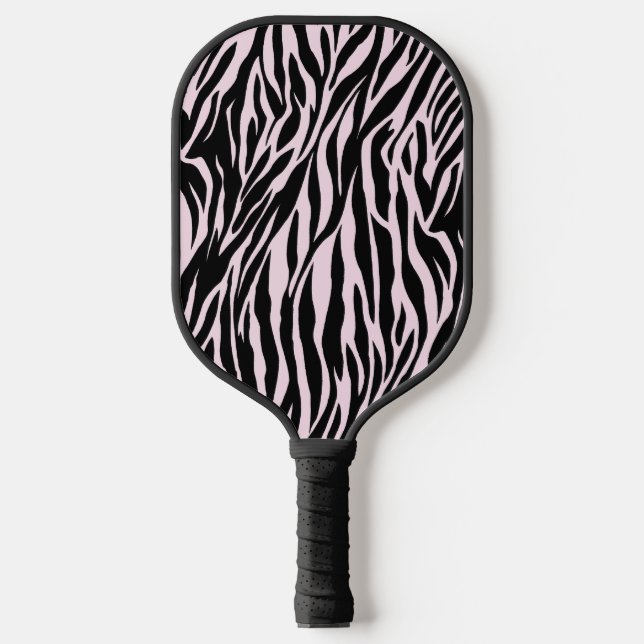 Raquette De Pickleball Zebra Stripes Sur Pastel Pink (Recto)