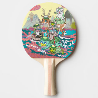 RAQUETTE DE PING PONG 河童&3ニャン&鹿