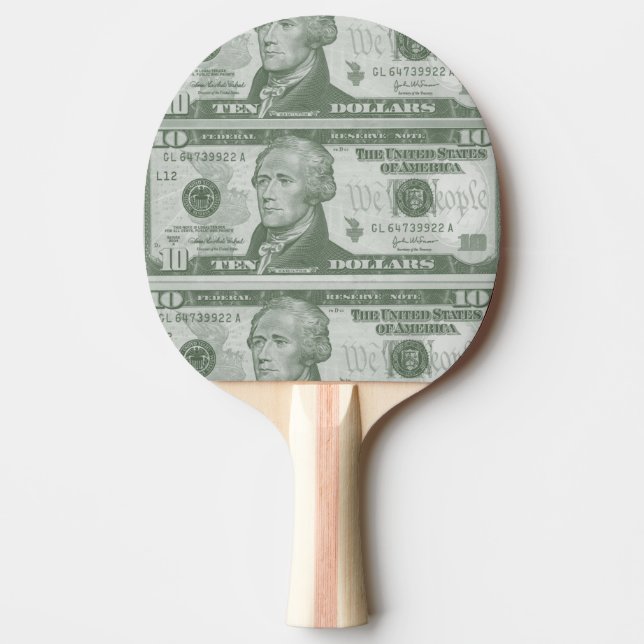 Raquette De Ping Pong 10 Dollar Bill Ping Paddle (Devant)