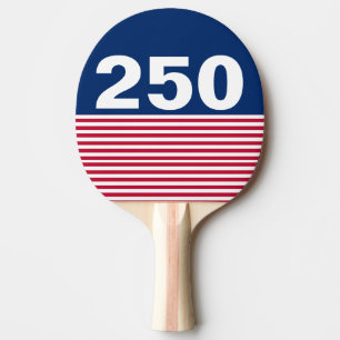 Raquette De Ping Pong 250 Rouge Blanc et Bleu Anniversaire États-Unis