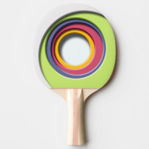 Raquette De Ping Pong 3D, formes circulaires, dégradé de couleur