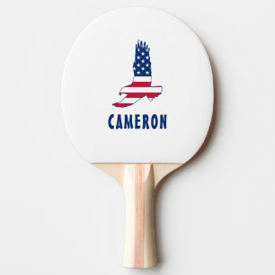 Raquette De Ping Pong 4 juillet Nom USA Drapeau American Eagle America