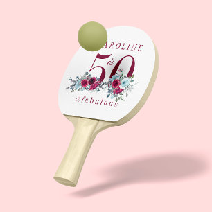Raquette De Ping Pong 50 et fabuleux cadeau d'anniversaire floral bordea