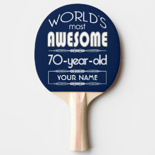 Raquette De Ping Pong 70e anniversaire du meilleur bleu foncé
