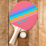Raquette De Ping Pong 80s Neon Sunrise rayé avec le nom<br><div class="desc">Préparez-vous à apporter une explosion du passé à vos matches de ping-pong avec le Neon Sunrise des années 80 rayé avec le nom Ping Pong Paddle. Dotée de couleurs néons vibrantes qui rappellent les teintes du lever du soleil emblématiques des années 80, cette pagaie va certainement tourner les têtes sur...</div>