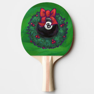 Raquette De Ping Pong 8 Balle Noël en vert
