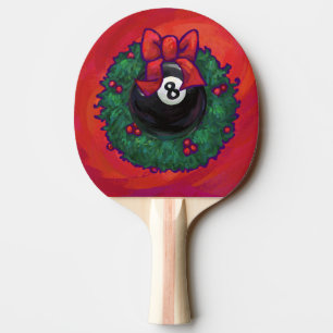 Raquette De Ping Pong 8 Balle Noël Roue