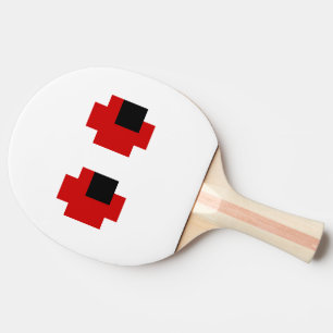 Raquette De Ping Pong 8 bits Éffrayants yeux rouges