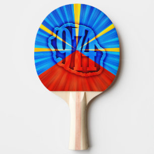 Raquette De Ping Pong 974 Ile de la Réunion - Drapeau réunionnais