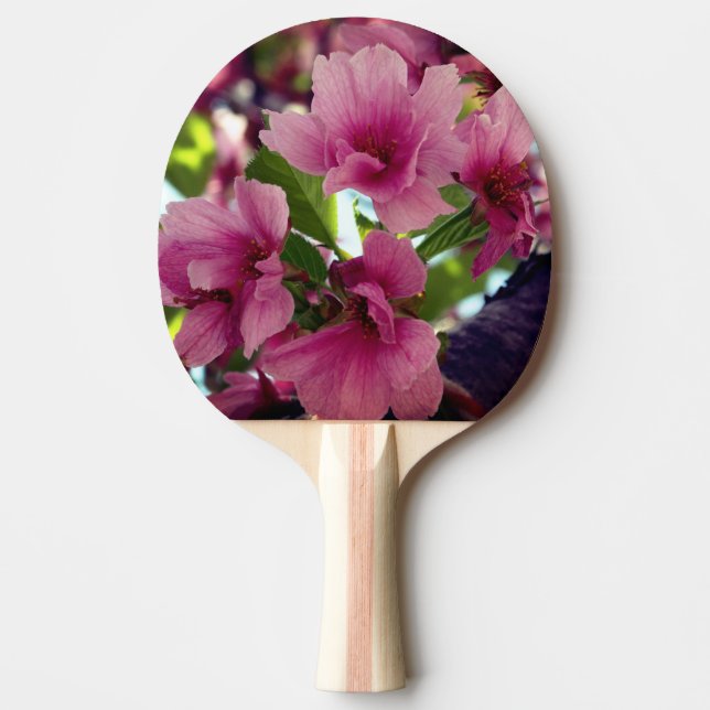 Raquette de ping pong à fleurs Fleurs roses (Devant)