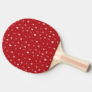 Raquette de Ping Pong à Motif de Sapins de Noël et