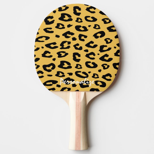 Raquette de ping pong à motif léopard pour tennis  (Devant)