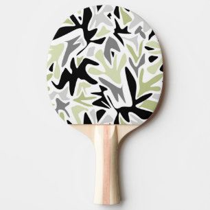 Raquette De Ping Pong Abstract, Black and Green, Youth, Modern, Creative