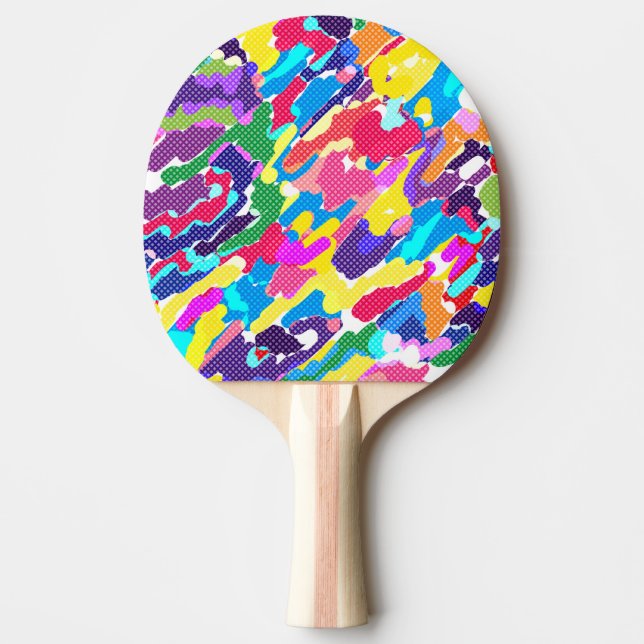 Raquette De Ping Pong Abstrait multicolore (Devant)