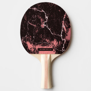 Raquette De Ping Pong Abstrait noir et rose