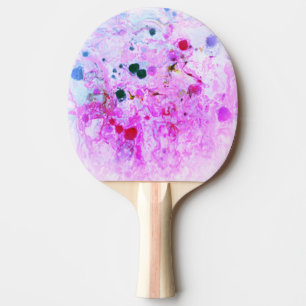 Raquette De Ping Pong Abstrait rose rouge bleu violet Modèle moderne