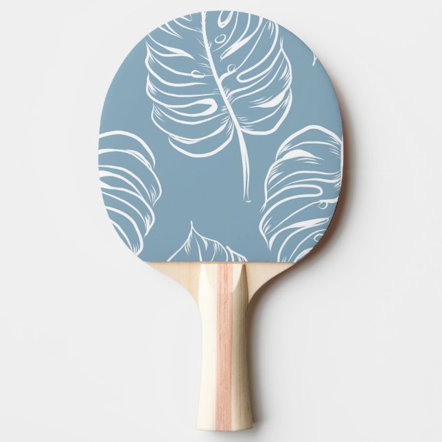Raquette De Ping Pong Abstraite Feuille Tropicale : Verdure transparente (Devant)