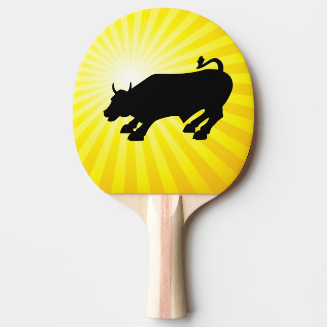 Raquette De Ping Pong Accuser Black Bull de Wall Street (Devant)