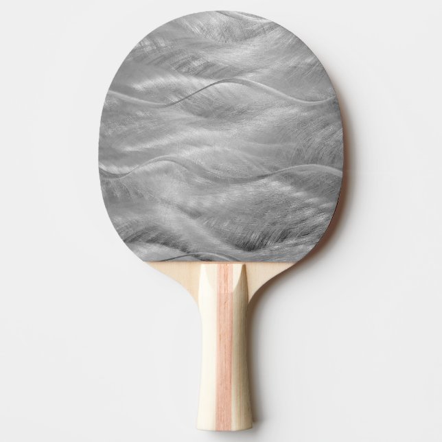Raquette De Ping Pong Acier inoxydable brossé abstrait (Devant)