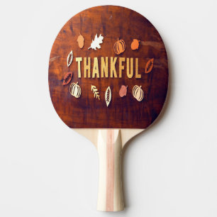 Raquette De Ping Pong Action de grâce feuilles d'automne citrouille reco