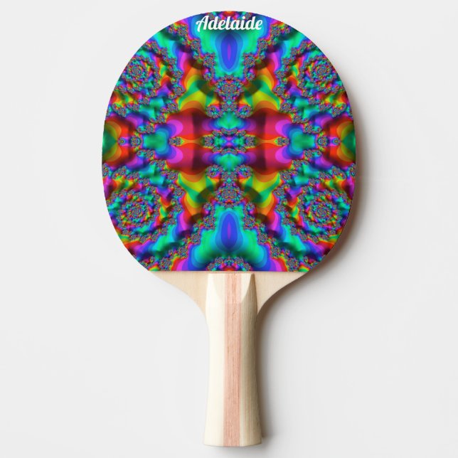 Raquette De Ping Pong ADELAIDE ~ DISCO BALL ~ Fractale Originale ~ (Devant)