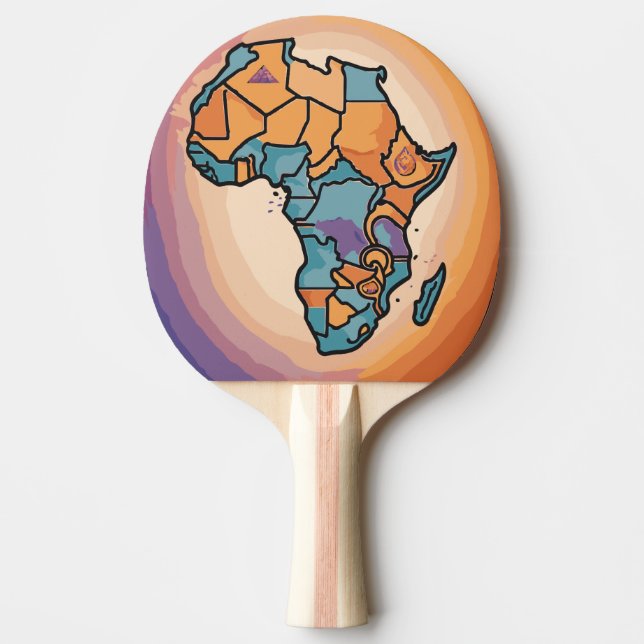 Raquette De Ping Pong Africa map (Devant)