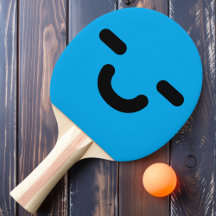 Agréable Smiley Face Bleu Ping Paddle