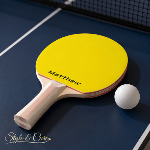 Raquette De Ping Pong Ajoutez Votre Nom à Cette Jaune Unique