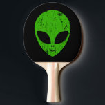 Raquette De Ping Pong alien green head ufo science fiction extraterrestr<br><div class="desc">alien green head ufo science fiction extraterrestrial grunge smile face</div>