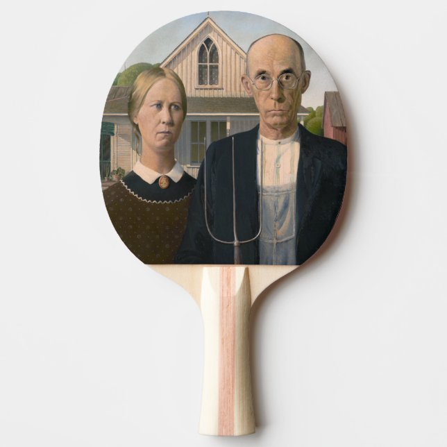 Raquette De Ping Pong American Gothic : Vie rurale pauvre paysan (Devant)