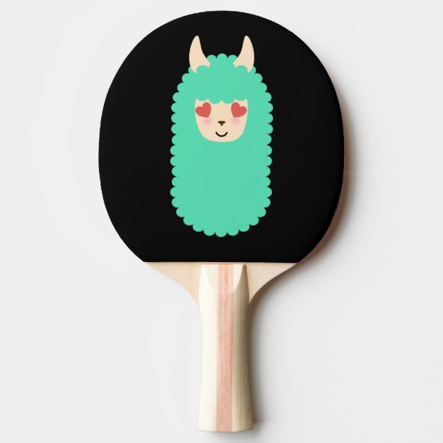 Raquette De Ping Pong Amour Emoji de lama (Devant)
