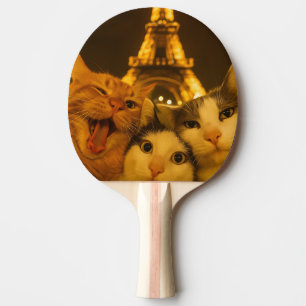Raquette De Ping Pong Amoureux de la team de chat de nuit à Paris       