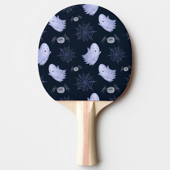 Raquette De Ping Pong Amusant Motif d'Halloween Spider Fantôme. (Devant)