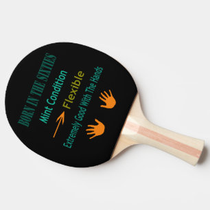 Raquette De Ping Pong Amusant Né Dans Le Design Des Années 60,