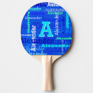 Raquette De Ping Pong Amusant Personnalisé et Monogramme